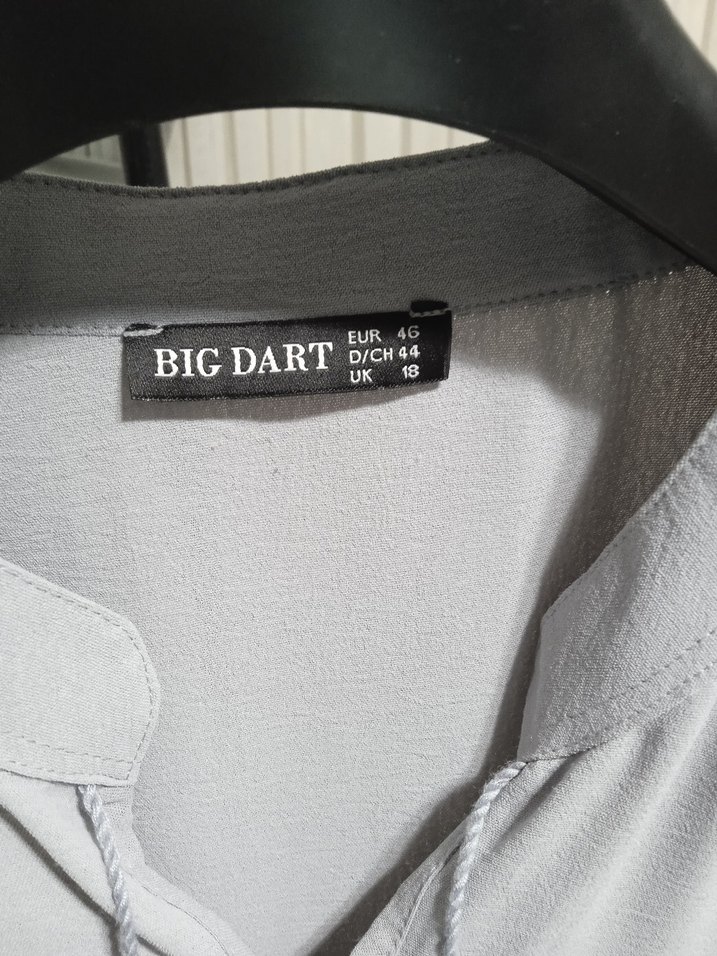 Uzun Gri Bohem Salaş Elbise - Görsel 3