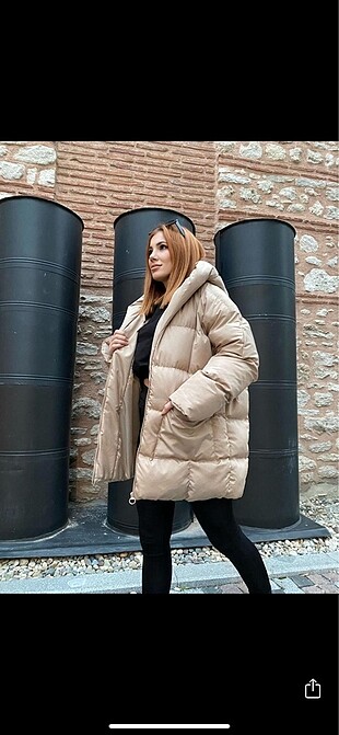 Oversize bej mont