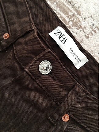 Zara kahverengii straight jean