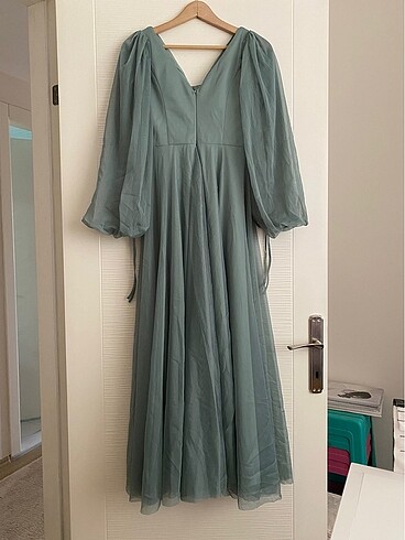 Abiye Su Yeşili Elbise - Görsel 4