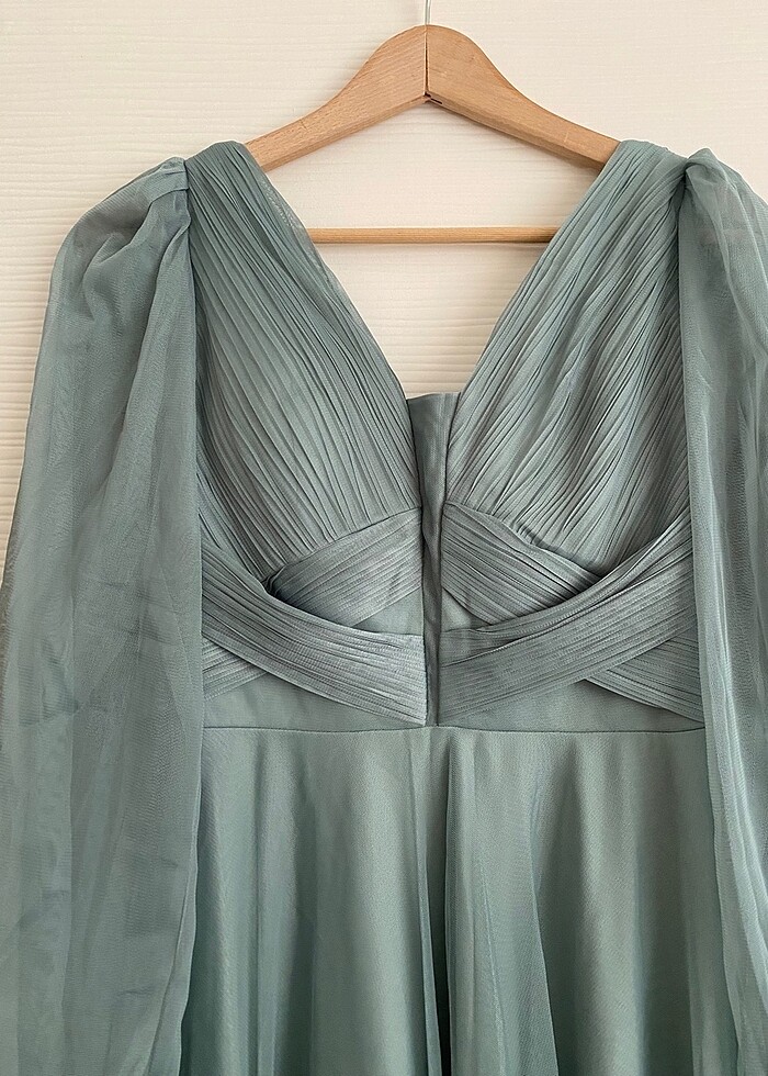 Abiye Su Yeşili Elbise - Görsel 2