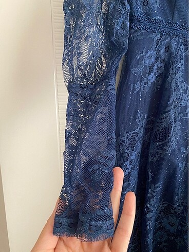 Lacivert Abiye Elbise - Görsel 3