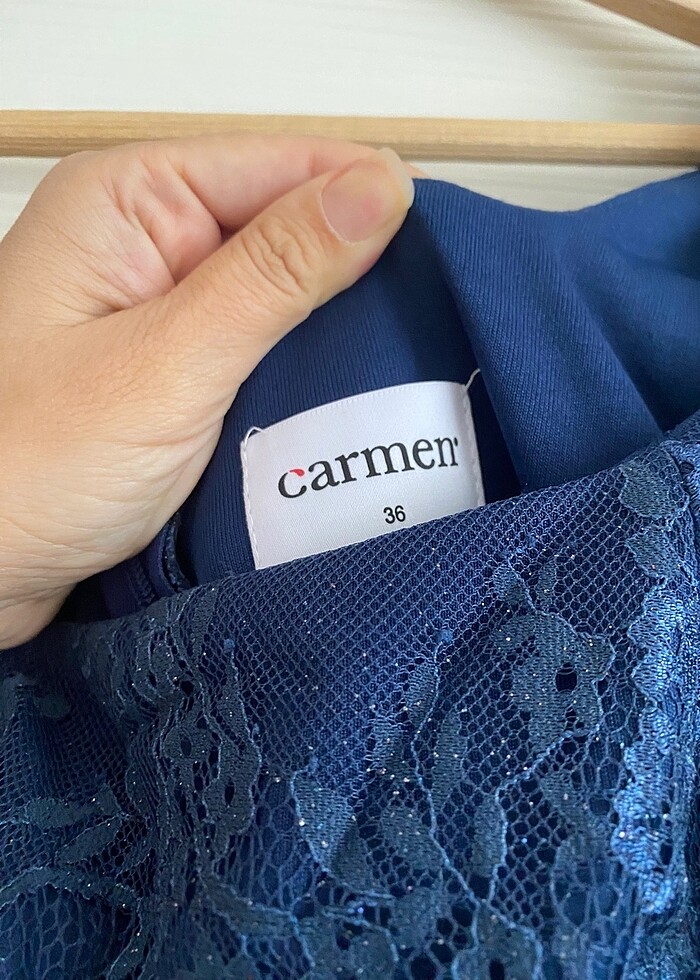 Lacivert Abiye Elbise - Görsel 4