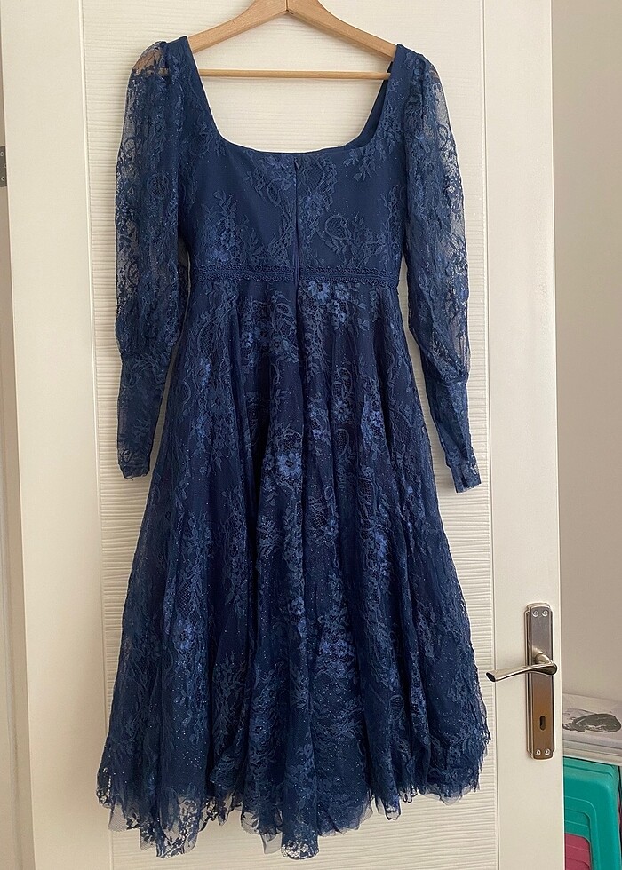 Lacivert Abiye Elbise - Görsel 5