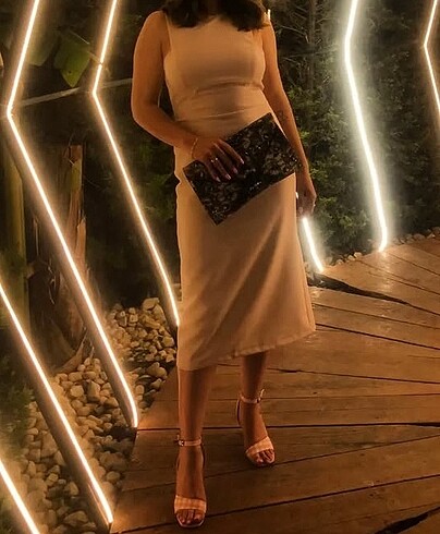 Pudra Rengi Elbise - Görsel 5