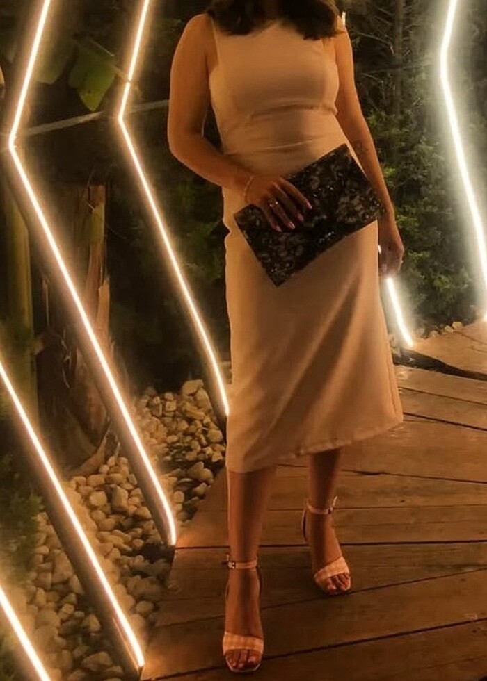 Pudra Rengi Elbise - Görsel 5