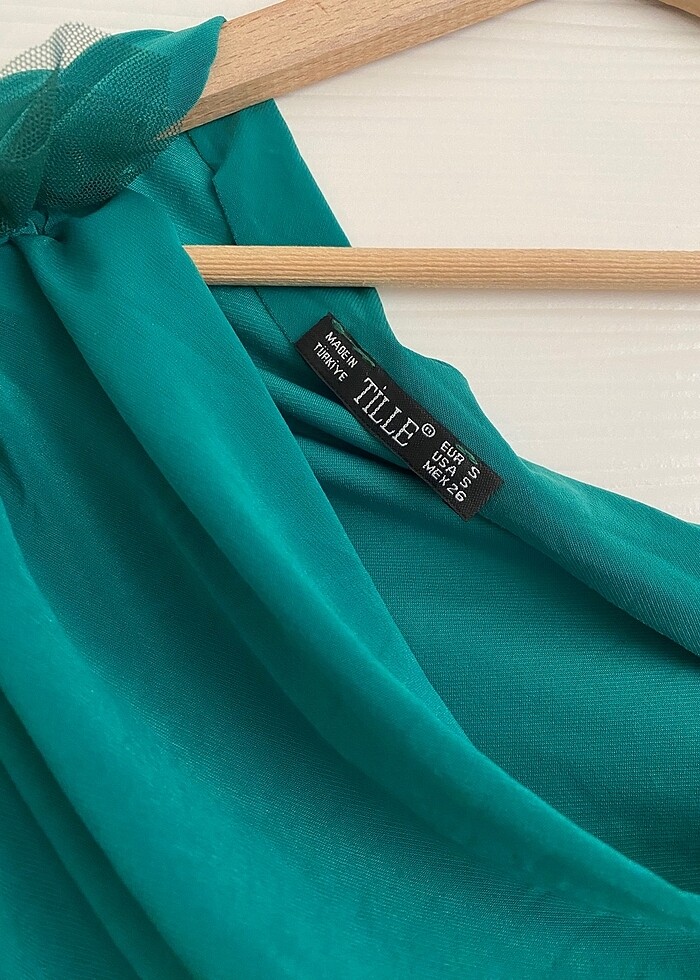 Koyu Yeşil Dar Elbise - Görsel 2