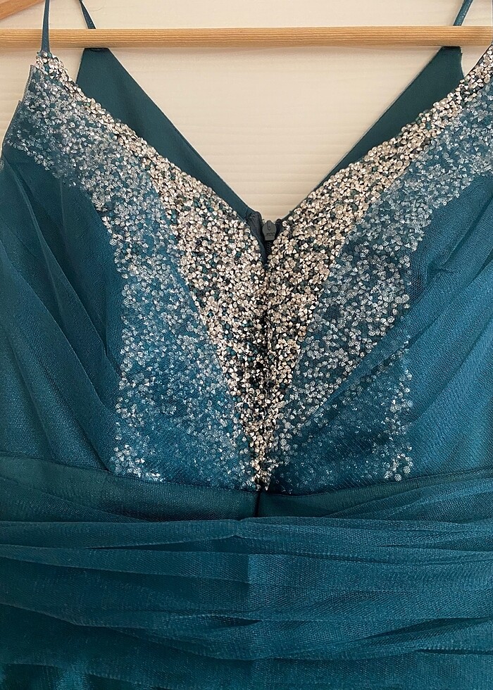 Koyu Yeşil Abiye - Görsel 3