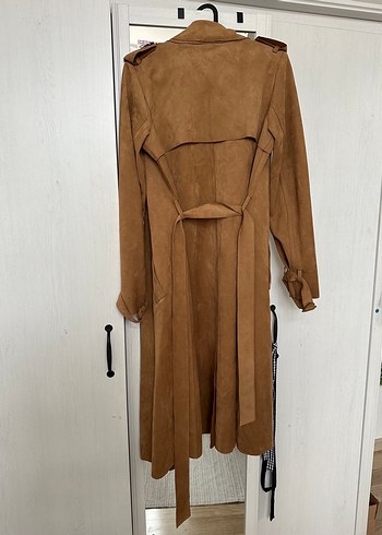 s Beden Stradivarius Kamel Süet Trençkot
