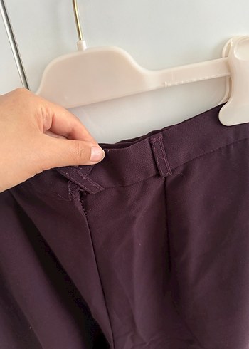 Mürdüm Kumaş Pantolon - Görsel 4