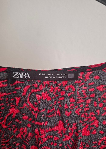 Kırmızı V Yaka Uzun Kollu Mini Elbise - Görsel 6