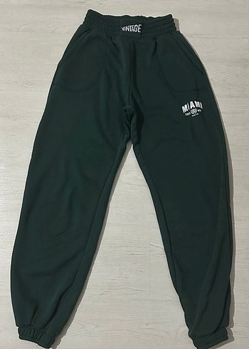 Kadın Yeşil Rahat Kesim Sweatpant - Görsel 2
