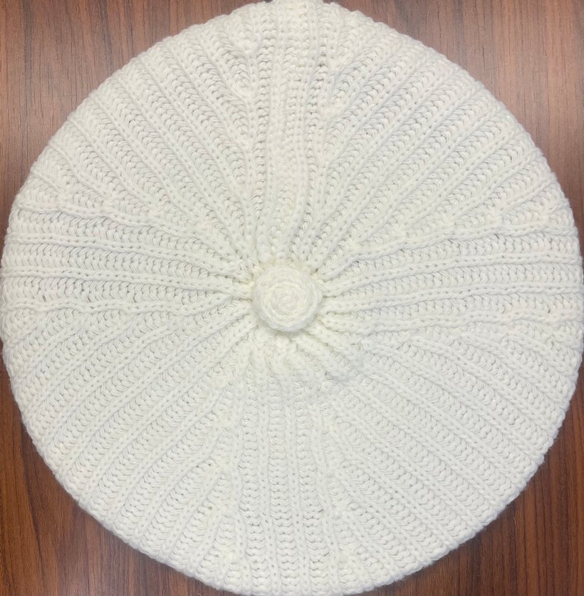 Resaam Model Beyaz Simli Yün Bere - Görsel 2