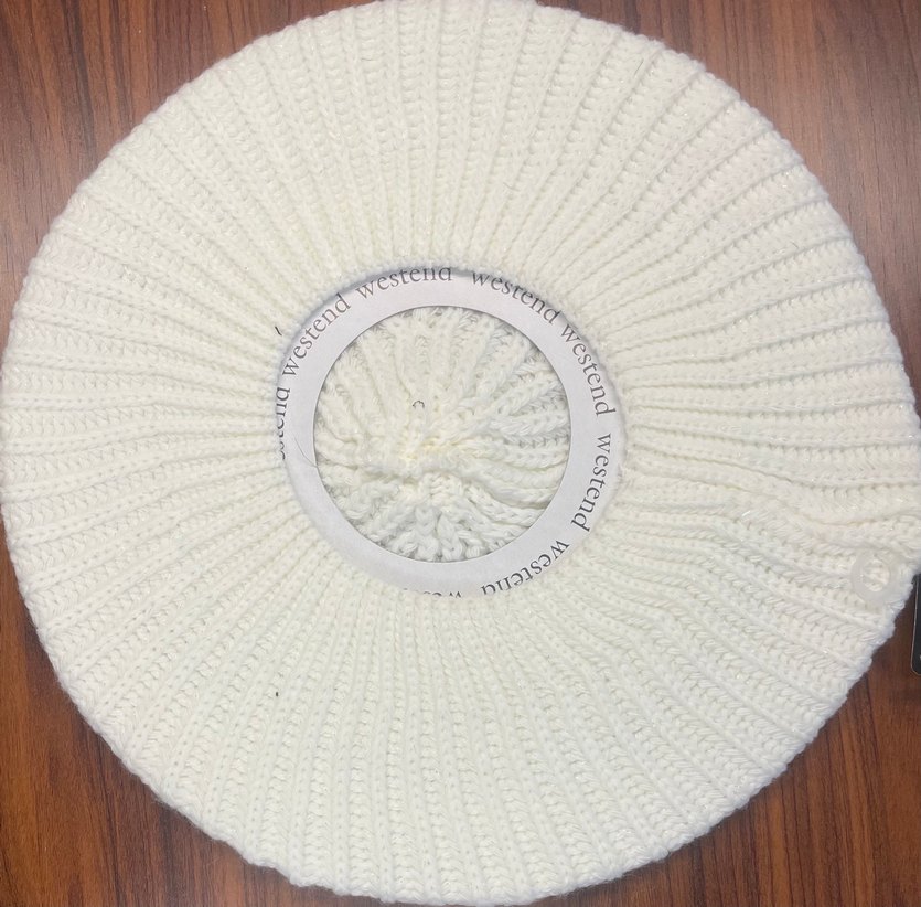 Resaam Model Beyaz Simli Yün Bere - Görsel 3