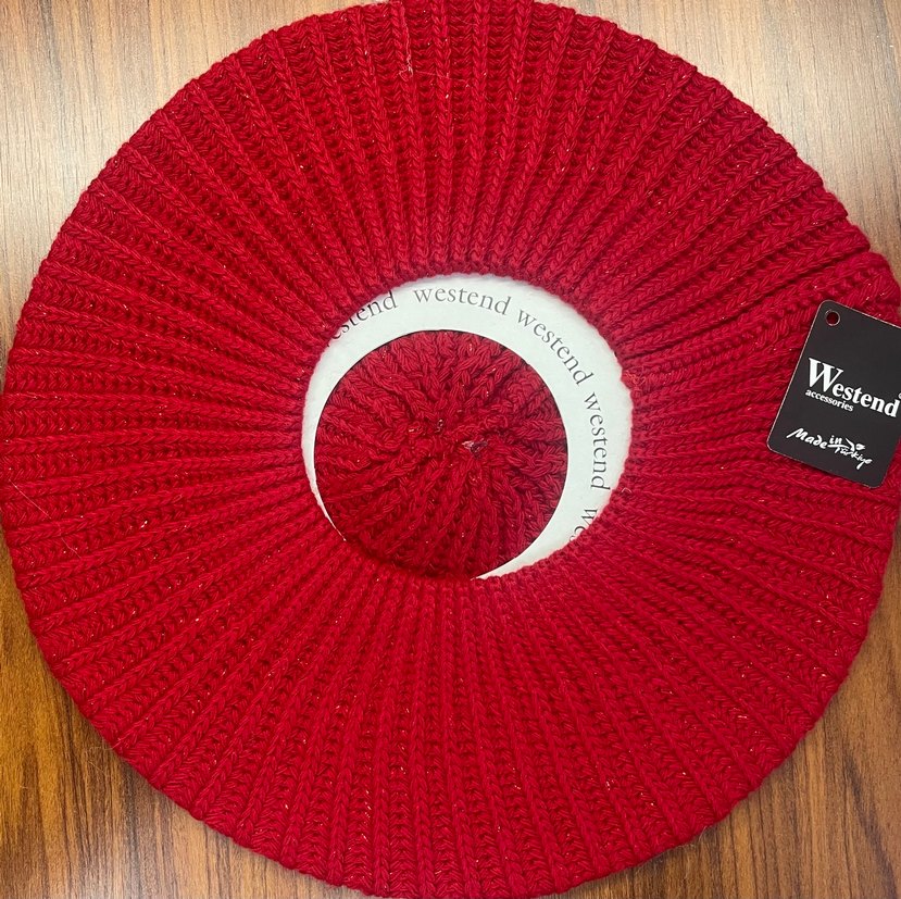 Ressam Model Kırmızı Simli Yün Bere - Görsel 4