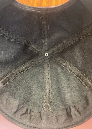 %100 Kuzu Derisi Bordo Cap Şapka - Görsel 6