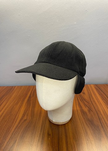 Siyah Erkek Kulaklıklı Polar Şapka Cap - Görsel 6