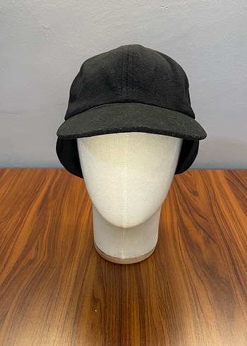 Siyah Erkek Kulaklıklı Polar Şapka Cap - Görsel 5