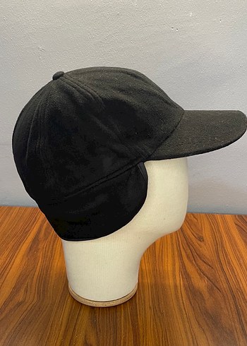 Siyah Erkek Kulaklıklı Polar Şapka Cap - Görsel 4