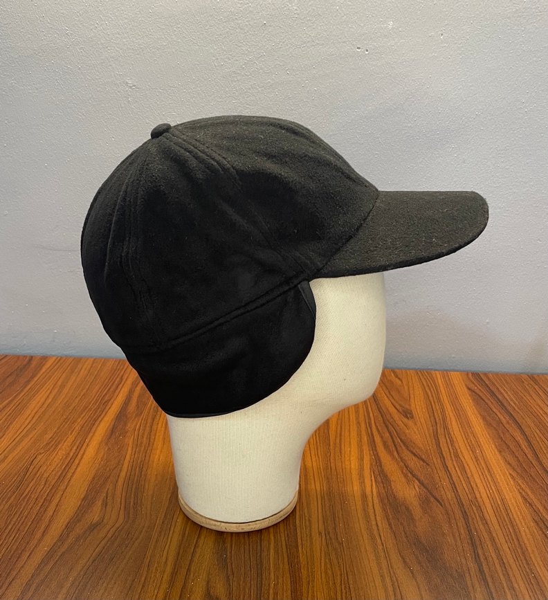 Siyah Erkek Kulaklıklı Polar Şapka Cap - Görsel 4