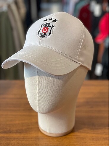 Beşiktaş Logo Beyaz Renk Pamuklu Cap Şapka