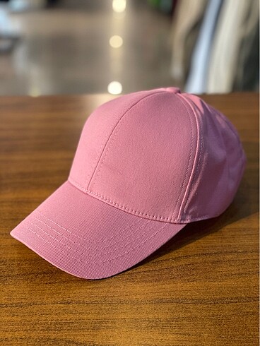 Pembe Renk Basic Düz Pamuklu Cap Şapka