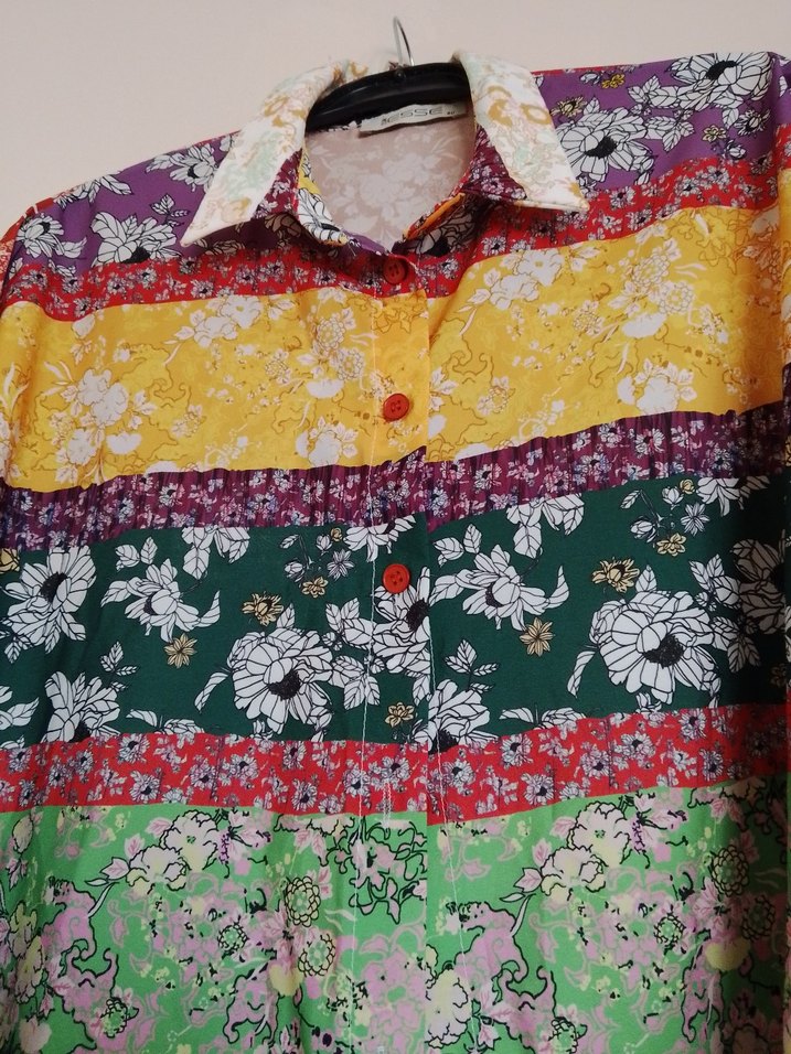 Renkli Bohem Kadın Uzun Kollu Gömlek - Görsel 4