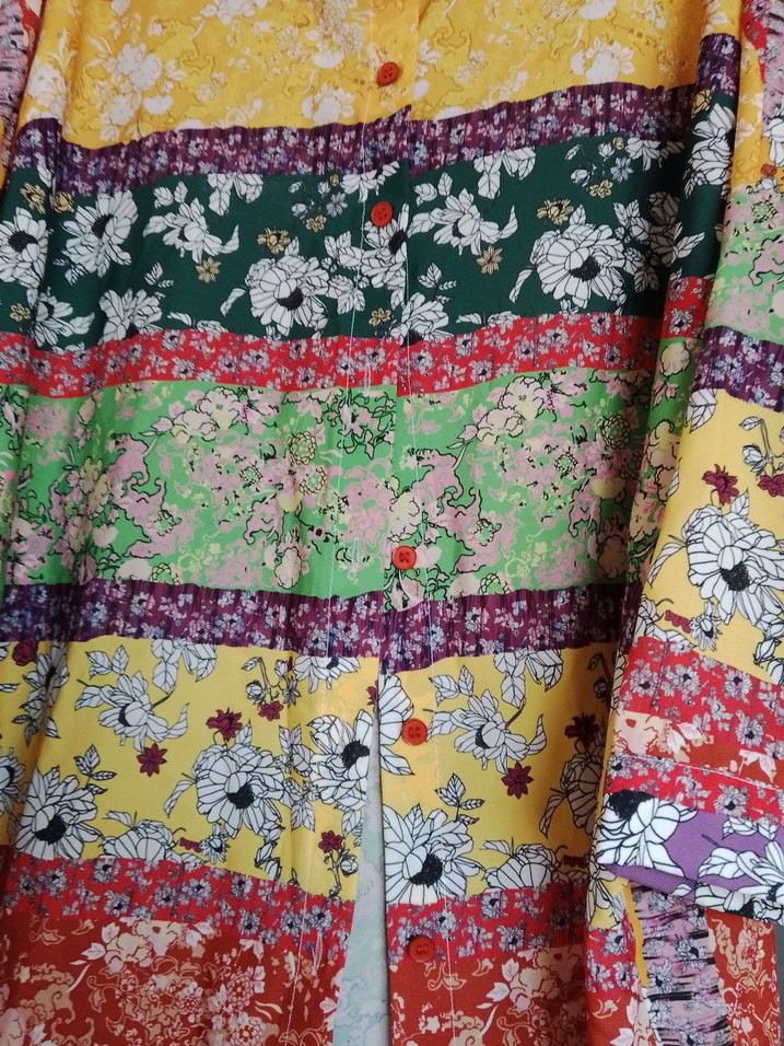 Renkli Bohem Kadın Uzun Kollu Gömlek - Görsel 3