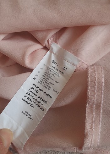 Pembe Uzun Kollu Hamile Bluzu - Görsel 6