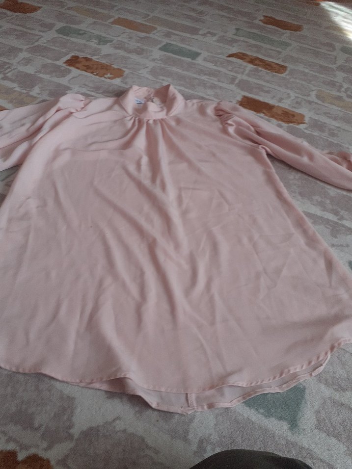 Pembe Uzun Kollu Hamile Bluzu - Görsel 5