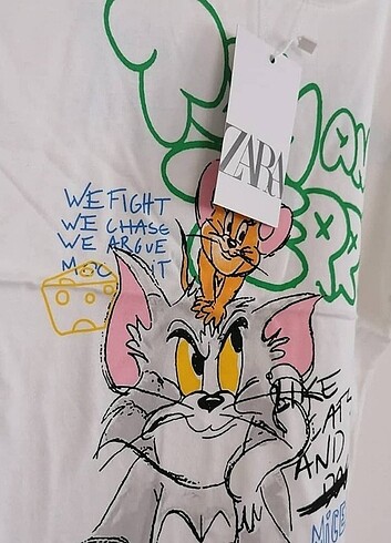 9 Yaş Beden Zara Tom &Jerry Tişört 