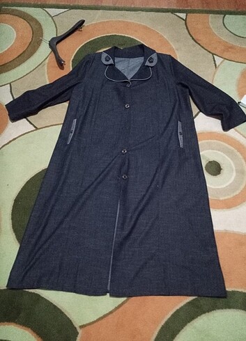 50 Beden mavi Renk Kot manto