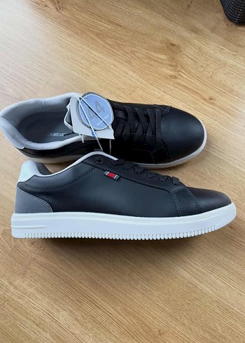 Siyah Gri Bağcıklı Erkek Sneakers - Görsel 3