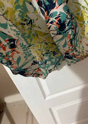 Çiçek Desenli V Yakalı Hamile Tunik - Görsel 2