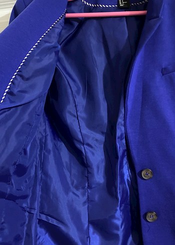 36 Beden Düğmeli Lacivert Kadın Blazer Ceket