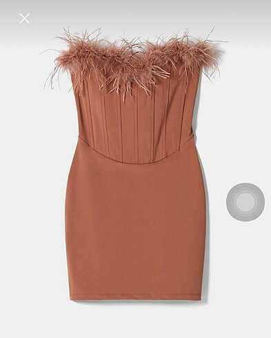 Bershka tüylü elbise