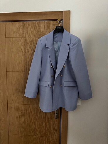 Mavi büyük beden blazer