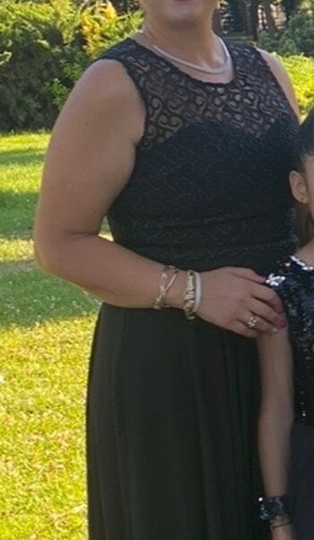 Siyah şık pırıltılı abiye - Görsel 5