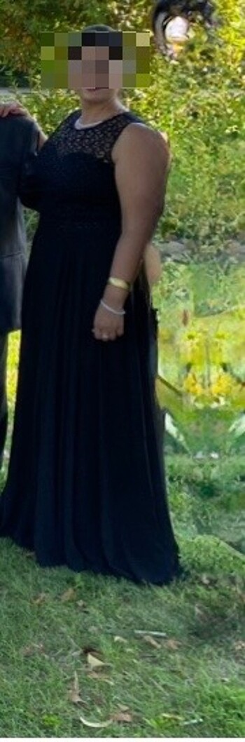 Siyah şık pırıltılı abiye - Görsel 6