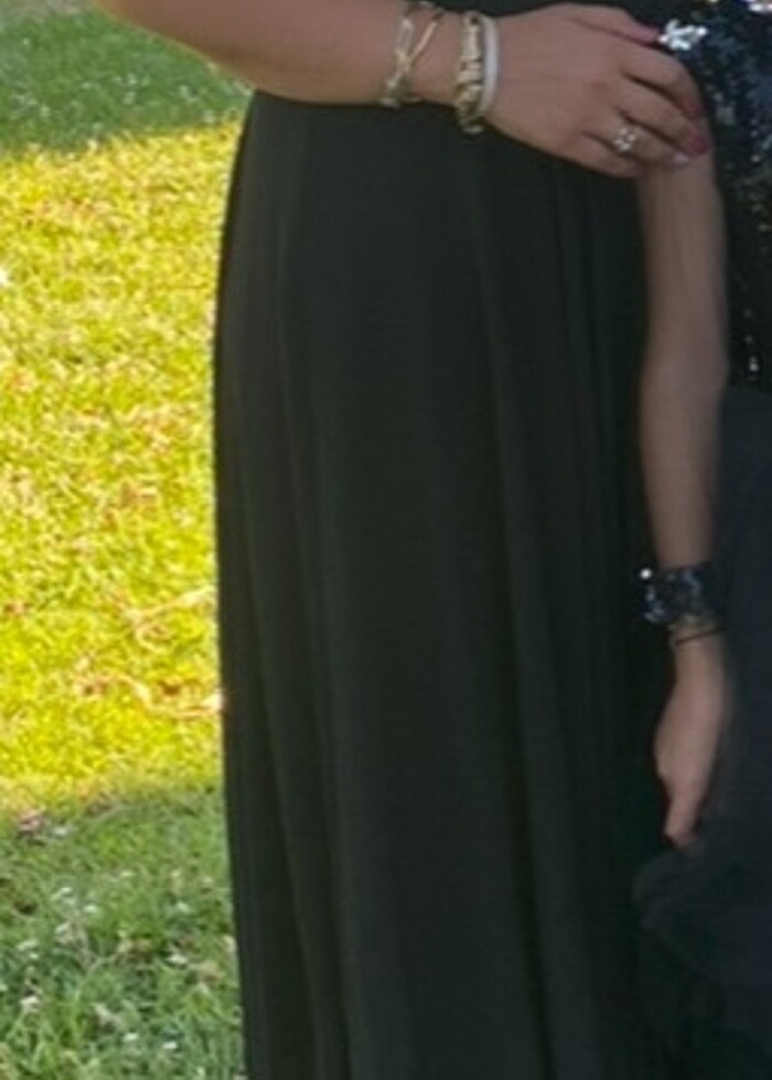 Siyah şık pırıltılı abiye - Görsel 2