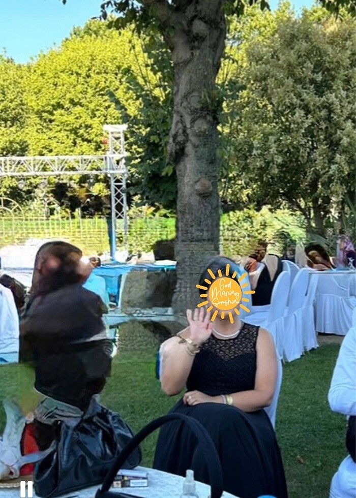 Siyah şık pırıltılı abiye - Görsel 4