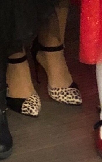 Leopar topuklu ayakkabı