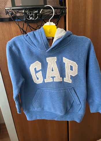 Mavi Kapüşonlu GAP Orjinal Erkek Sweatshirt - Görsel 2