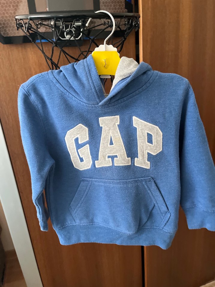 Mavi Kapüşonlu GAP Orjinal Erkek Sweatshirt - Görsel 2