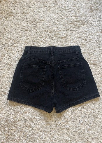 34 Beden Siyah Mini Kadın Denim Şort