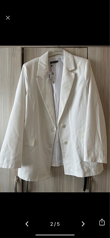 Beyaz blazer ceket
