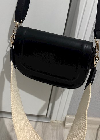 Siyah Deri Kadın omuz kol Çantası - Görsel 2