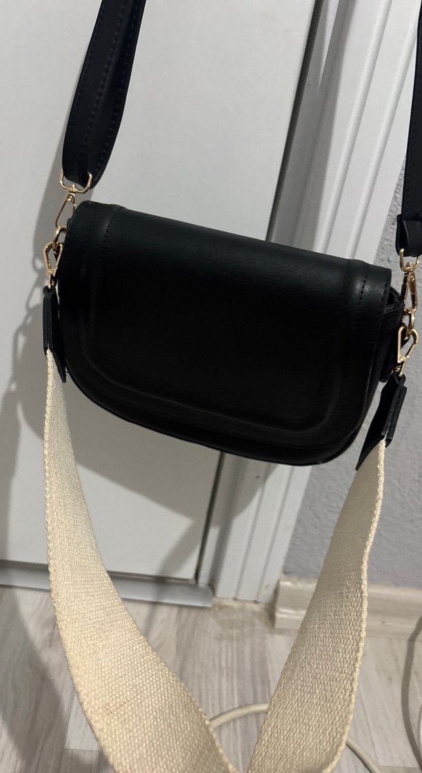 Siyah Deri Kadın omuz kol Çantası - Görsel 2