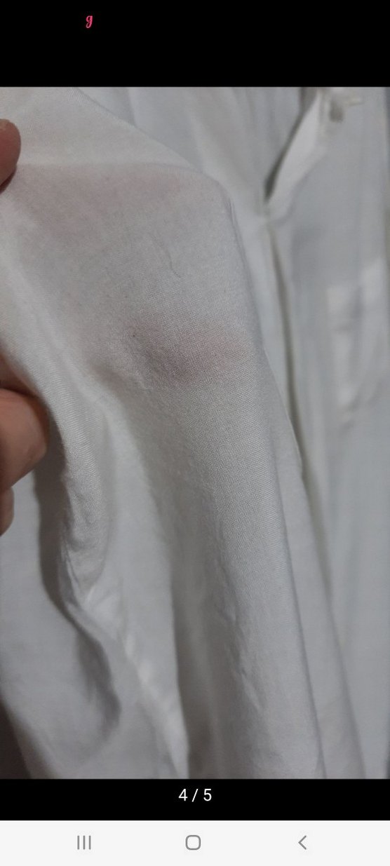 V Yaka Kolsuz Beyaz vual Bluz - Görsel 4