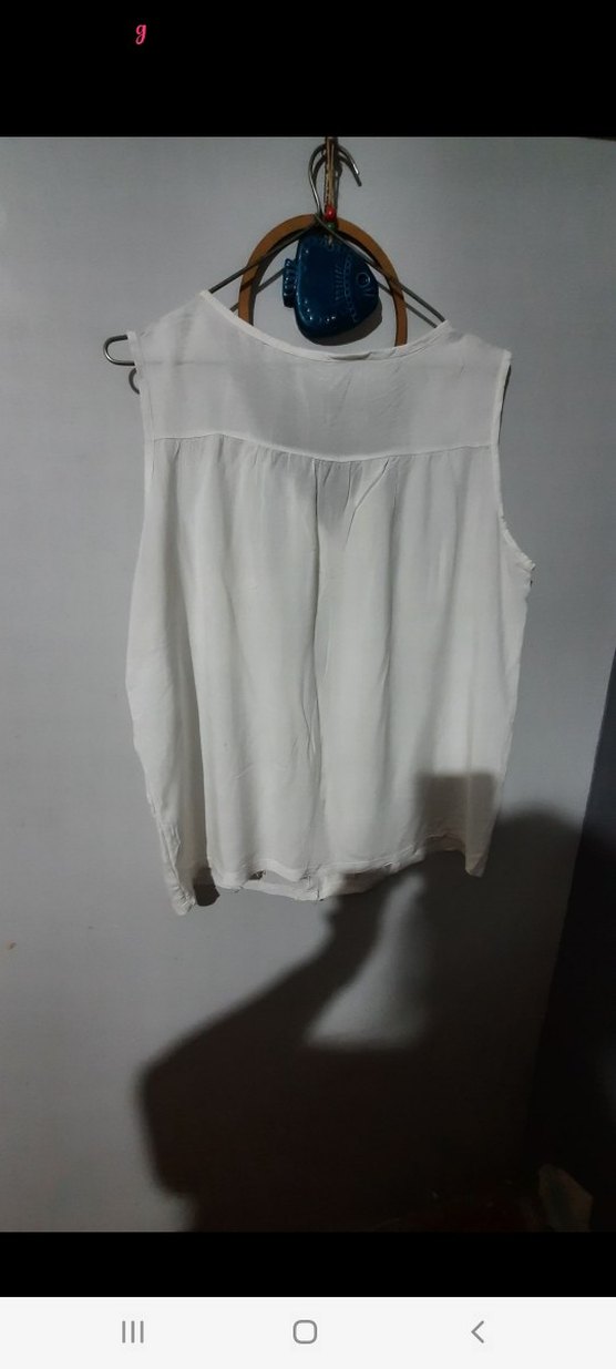 V Yaka Kolsuz Beyaz vual Bluz - Görsel 2